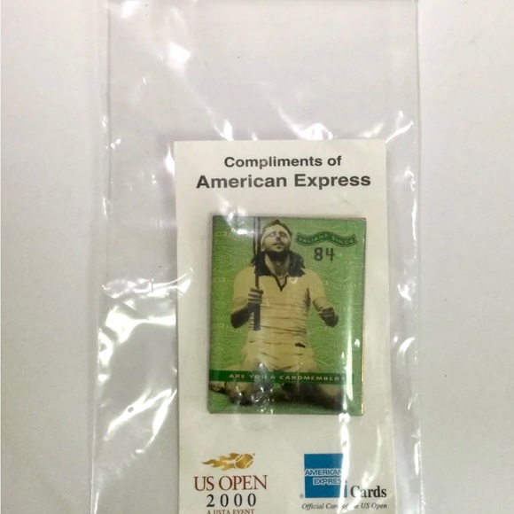 New 2000 US OPEN Tennis American Express Metal Pin Original Bjorn Borg - Picture 8 of 8